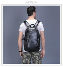 Load image into Gallery viewer, Leather Waterproof Laptop Backpack