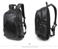 Load image into Gallery viewer, Leather Waterproof Laptop Backpack
