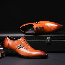 Load image into Gallery viewer, Italian Luxury Leather Brogue Shoes