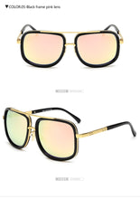 Load image into Gallery viewer, Square Pilot Mirrored Sunglasses
