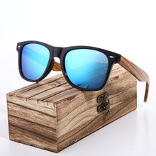 Load image into Gallery viewer, Vintage Zebra Wood Wayfarer Sunglasses
