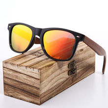 Load image into Gallery viewer, Walnut Wayfarer Polarized Sunglasses
